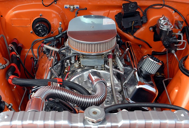 motor starého vozu